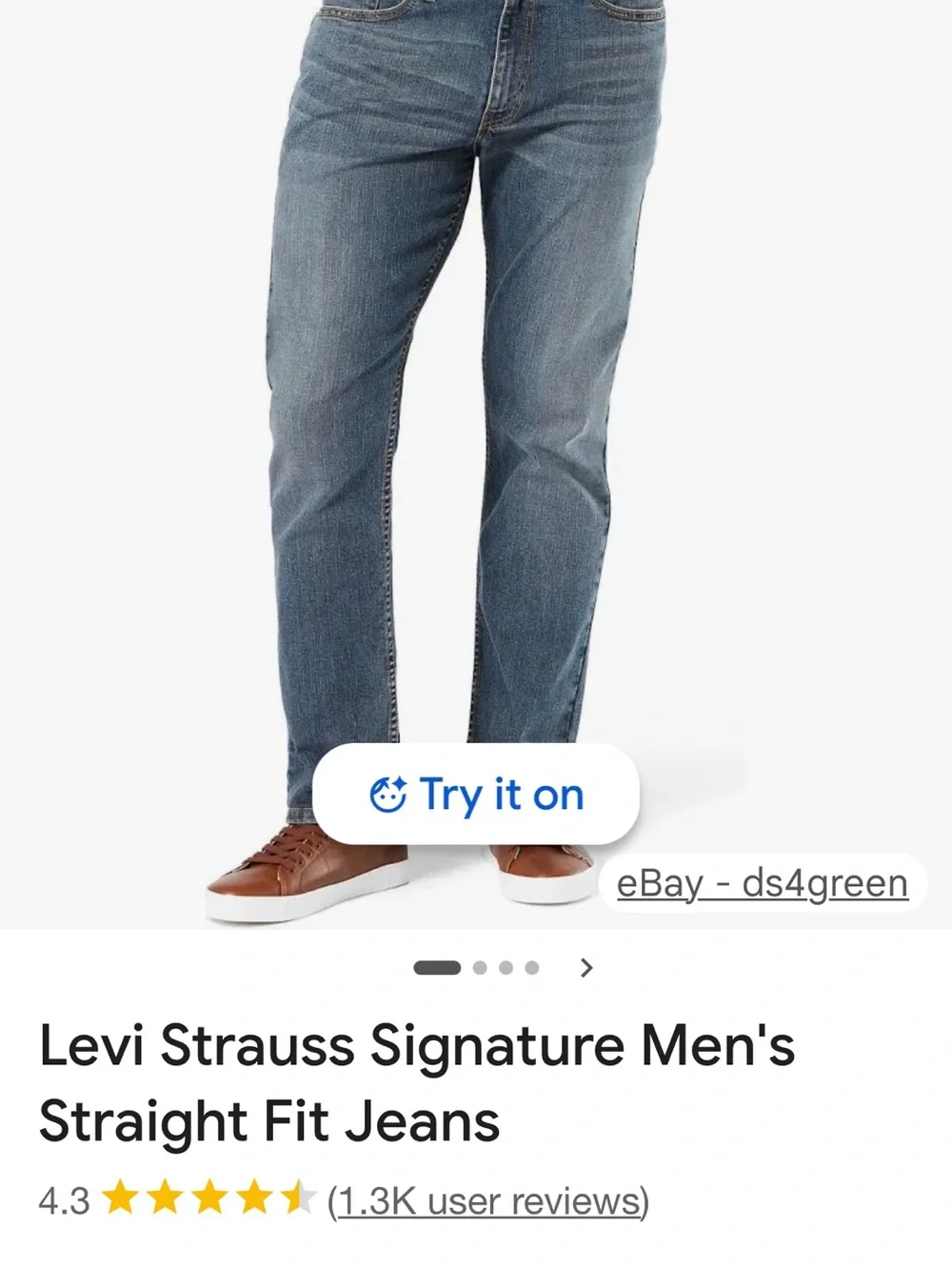 Levi's Men's Straight Jeans - Faded Blue Denim